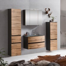 Badezimmer-Set >Kopenhagen< in Wotaneiche - 80x200x49cm (BxHxT)