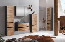 Badezimmer-Set >Kopenhagen< in Wotaneiche - 80x200x49cm (BxHxT)