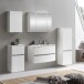 Badezimmer-Set >Kopenhagen< in Matt Weiß - 80x200x49cm (BxHxT)
