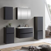 Badezimmer-Set >Kopenhagen< in Matt Grau - 80x200x49cm (BxHxT)