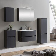 Badezimmer-Set >Kopenhagen< in Matt Grau - 80x200x49cm (BxHxT)