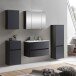 Badezimmer-Set >Kopenhagen< in Matt Grau - 80x200x49cm (BxHxT)