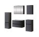 Badezimmer-Set >Kopenhagen< in Matt Grau - 80x200x49cm (BxHxT)