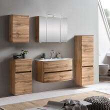 Badezimmer-Set >Kopenhagen< in Wotaneiche - 80x200x49cm (BxHxT)