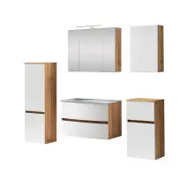 Badezimmer-Set >Kopenhagen< in Matt Weiß -...