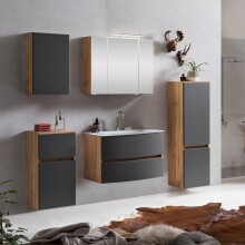 Badezimmer-Set >Kopenhagen< in Matt Grau - 80x200x49cm (BxHxT)