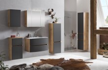 Badezimmer-Set >Kopenhagen< in Matt Grau - 80x200x49cm (BxHxT)