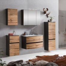 Badezimmer-Set >Kopenhagen< in Wotaneiche - 80x200x49cm (BxHxT)