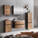 Badezimmer-Set >Kopenhagen< in Wotaneiche - 80x200x49cm (BxHxT)