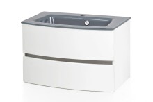 Badezimmer-Set >Kopenhagen< in Matt Weiß - 80x200x49cm (BxHxT)
