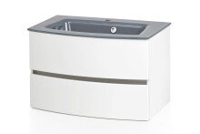 Badezimmer-Set >Kopenhagen< in Matt Weiß - 80x200x49cm (BxHxT)