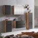 Badezimmer-Set >Kopenhagen< in Matt Grau - 80x200x49cm (BxHxT)