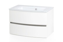 Badezimmer-Set >Kopenhagen< in Matt Weiß - 80x200x49cm (BxHxT)