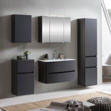 Badezimmer-Set >Kopenhagen< in Matt Grau - 80x200x49cm (BxHxT)