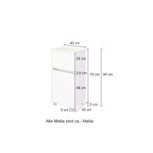 Badezimmer-Set >Kopenhagen< in Matt Grau - 80x200x49cm (BxHxT)
