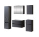 Badezimmer-Set >Kopenhagen< in Matt Grau - 80x200x49cm (BxHxT)
