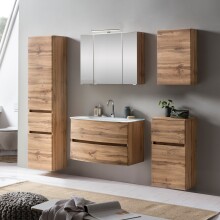 Badezimmer-Set >Kopenhagen< in Wotaneiche - 80x200x49cm (BxHxT)