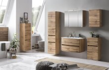 Badezimmer-Set >Kopenhagen< in Wotaneiche - 80x200x49cm (BxHxT)