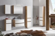 Badezimmer-Set >Kopenhagen< in Matt Weiß - 80x200x49cm (BxHxT)