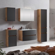 Badezimmer-Set >Kopenhagen< in Matt Grau - 80x200x49cm (BxHxT)