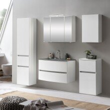 Badezimmer-Set >Kopenhagen< in Matt Weiß - 80x200x49cm (BxHxT)