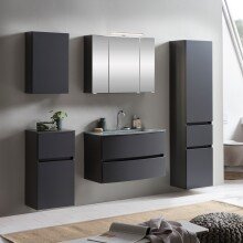 Badezimmer-Set >Kopenhagen< in Matt Grau - 80x200x49cm (BxHxT)