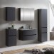 Badezimmer-Set >Kopenhagen< in Matt Grau - 80x200x49cm (BxHxT)