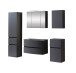 Badezimmer-Set >Kopenhagen< in Matt Grau - 80x200x49cm (BxHxT)