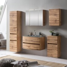 Badezimmer-Set >Kopenhagen< in Wotaneiche - 80x200x49cm (BxHxT)