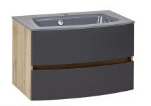 Badezimmer-Set >Kopenhagen< in Matt Grau - 80x200x49cm (BxHxT)