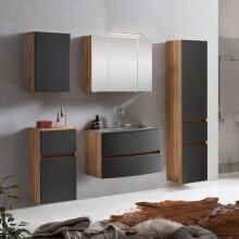 Badezimmer-Set >Kopenhagen< in Matt Grau - 80x200x49cm (BxHxT)