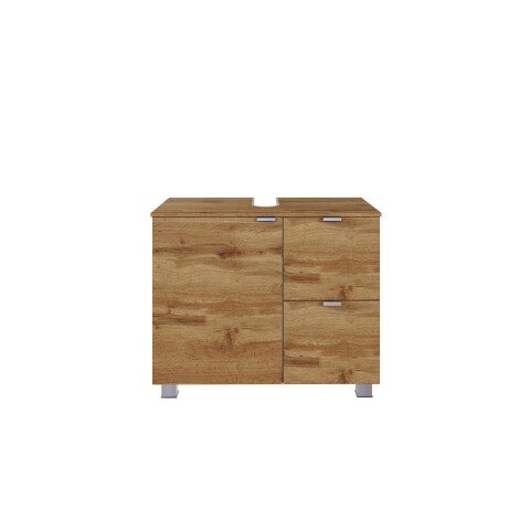 Waschbeckenunterschrank >Bogota< in Wotaneiche - 70x53x35cm (BxHxT)