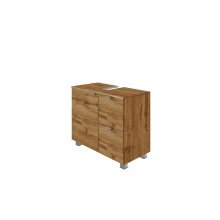 Waschbeckenunterschrank >Bogota< in Wotaneiche - 70x53x35cm (BxHxT)