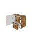 Waschbeckenunterschrank >Bogota< in Wotaneiche - 70x53x35cm (BxHxT)