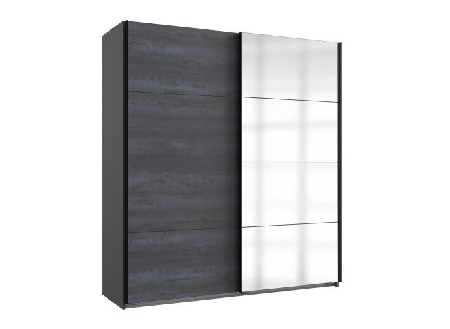 Schwebetürenschrank >Marrilee< in Graphit - x210x65cm (BxHxT)