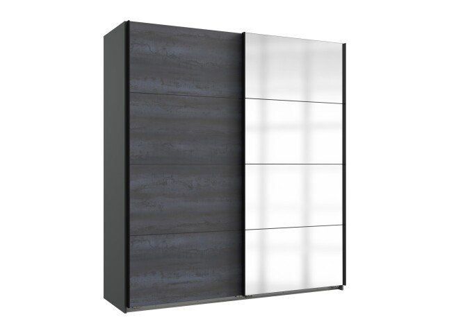 Schwebetürenschrank >Marrilee< in Graphit - x210x65cm (BxHxT)