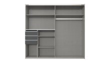 Schwebetürenschrank >Susanetta< in Graphit - 225x210x64cm (BxHxT)
