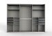 Schwebetürenschrank >Susanetta< in Plankeneiche Graphit - 270x210x64cm (BxHxT)