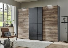 Schwebetürenschrank >Tonie< in Graphit...