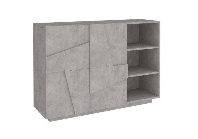 Kommode >Piacenza< in Beton Nachbildung - 121x86x38cm (BxHxT)