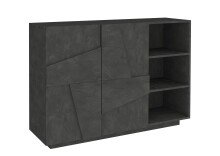 Kommode >Piacenza< in Schiefer Nachbildung - 121x86x38cm (BxHxT)