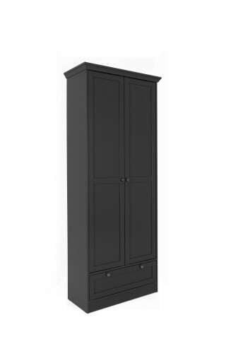 Mehrzweckschrank >Vitoria< in Anthrazit - 80x200x39cm (BxHxT)