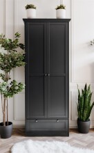 Mehrzweckschrank >Vitoria< in Anthrazit - 80x200x39cm (BxHxT)