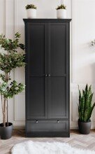 Mehrzweckschrank >Vitoria< in Anthrazit - 80x200x39cm (BxHxT)