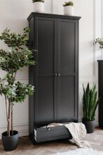Mehrzweckschrank >Vitoria< in Anthrazit - 80x200x39cm (BxHxT)