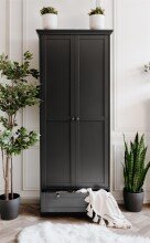 Mehrzweckschrank >Vitoria< in Anthrazit - 80x200x39cm (BxHxT)