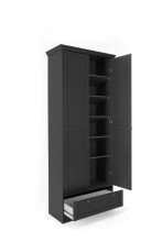 Mehrzweckschrank >Vitoria< in Anthrazit - 80x200x39cm (BxHxT)