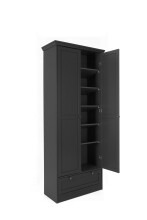 Mehrzweckschrank >Vitoria< in Anthrazit - 80x200x39cm (BxHxT)