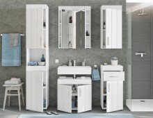 Spiegelschrank >Kolomea< in Weiß - 60x79x18cm (BxHxT)