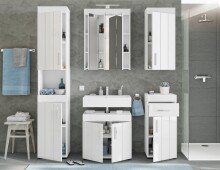 Spiegelschrank >Kolomea< in Weiß - 60x79x18cm (BxHxT)